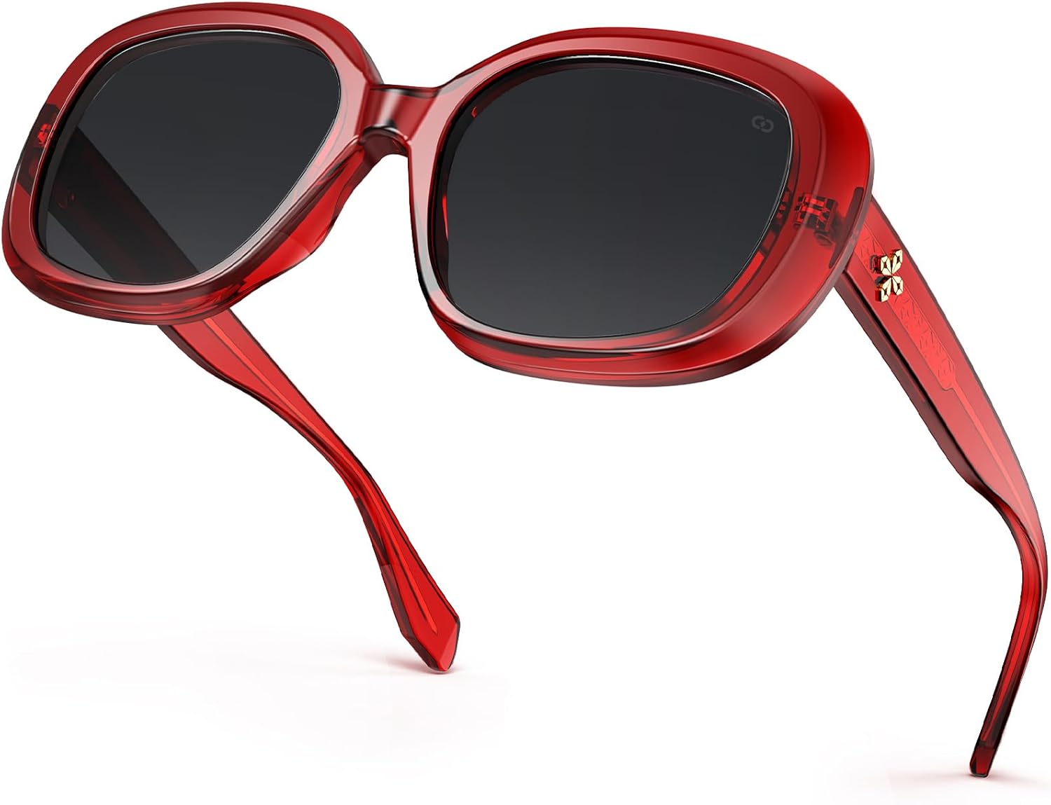 

Солнцезащитные очки VISOONE большого размера, овальной и круглой формы, модель Jackie O, для женщин, винтажный ретро-стиль, большие квадратные солнцезащитные очки, Lavinia, Red