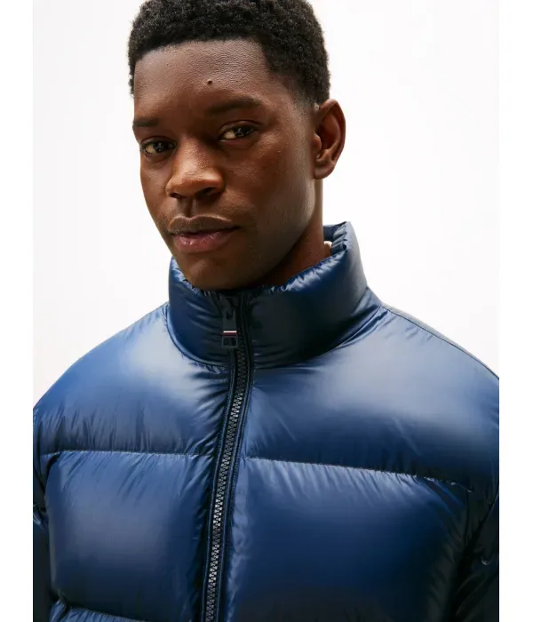 Блестящая пуховая куртка regular fit Tommy Hilfiger, темно-синий — фото 4