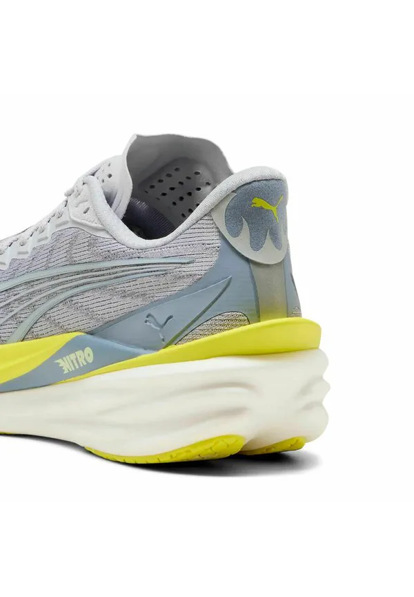 Кроссовки для бега по шоссе deviate nitro 4 Puma, Vibrant Silver-Lux Lime — фото 4