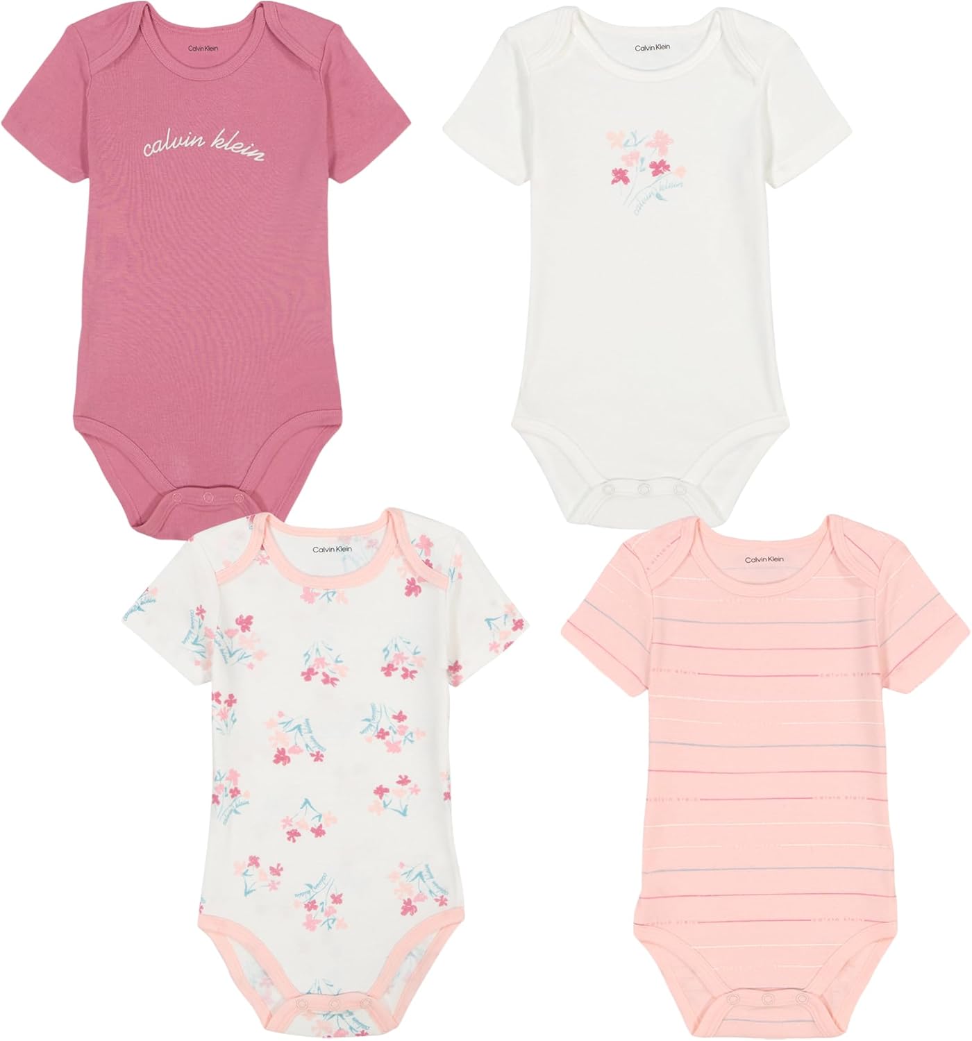 

Комплект из 4 боди Calvin Klein для девочек, Cashmere Rose/Egret/Gossamer Pink