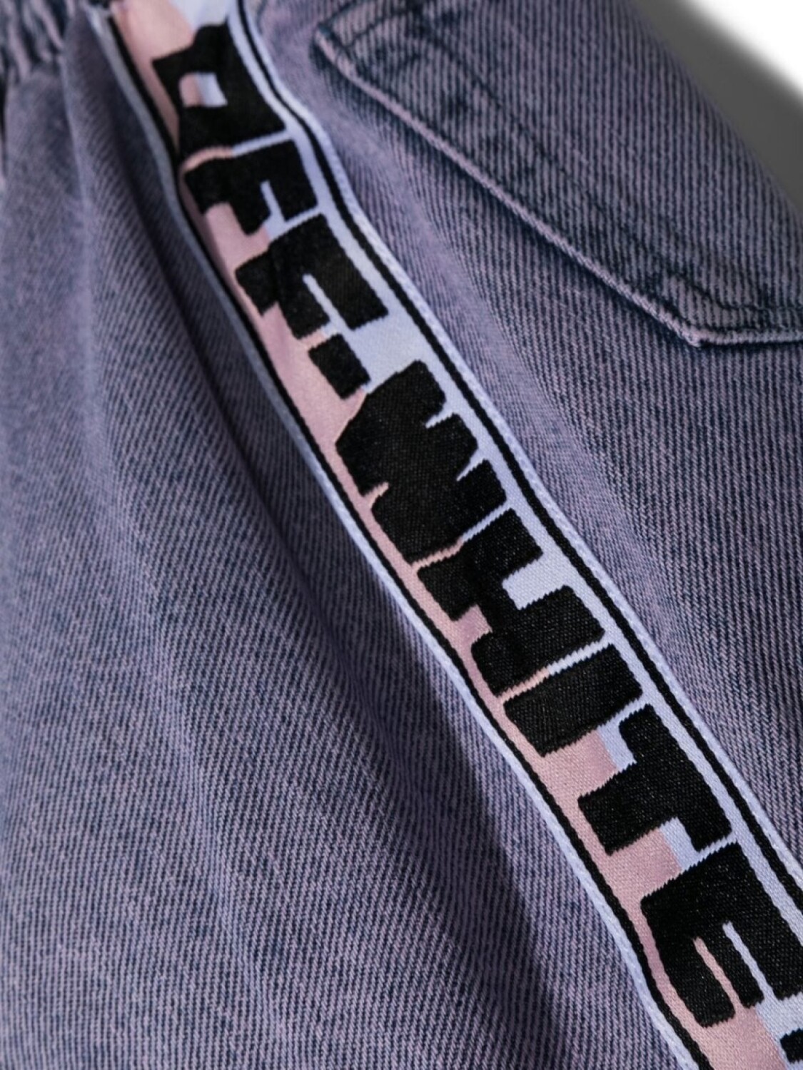 Джинсовая юбка с логотипом Off-White Kids, фиолетовый — фото 3