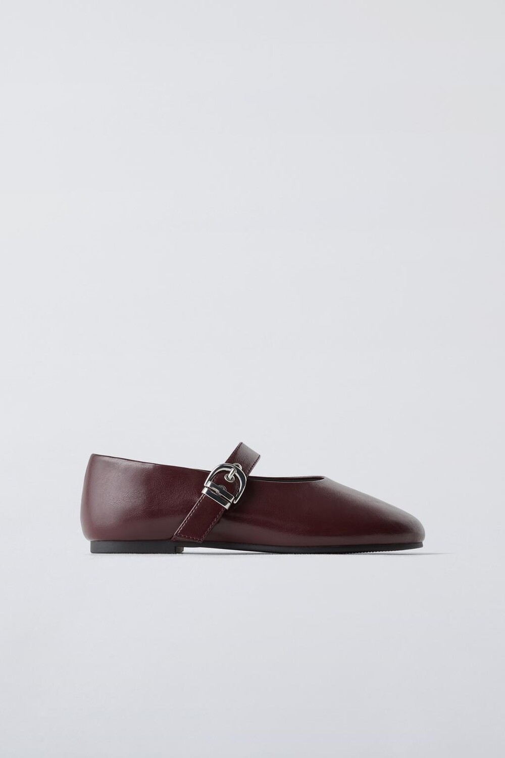 

Балетки с пряжкой ZARA, бордовый