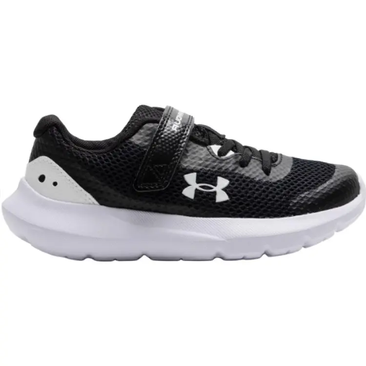Амортизирующие и дышащие низкие детские кроссовки Black White Kids' Under Armour — фото 3