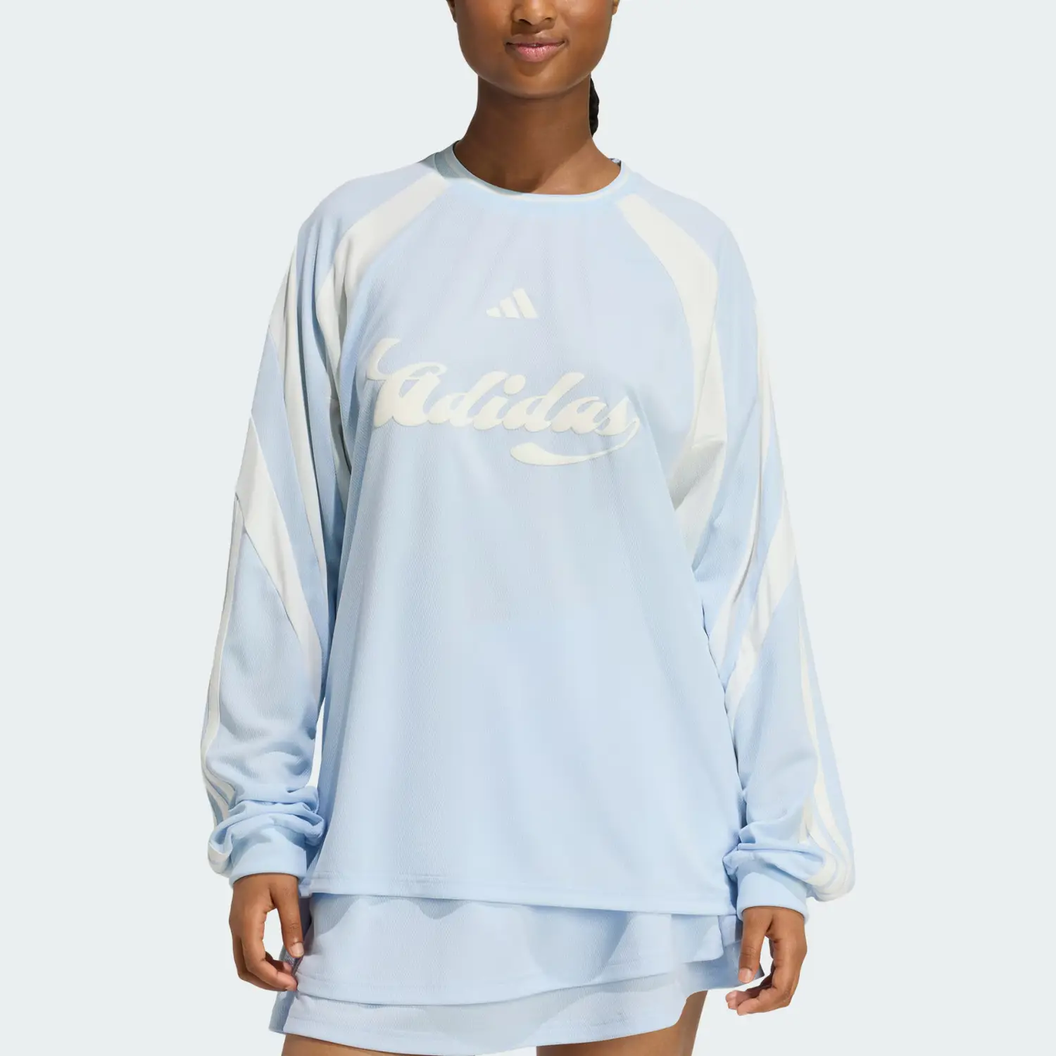 Adidas Футболка Women's Crystal Blue/Jade White Crew Neck Moderate — фото 2