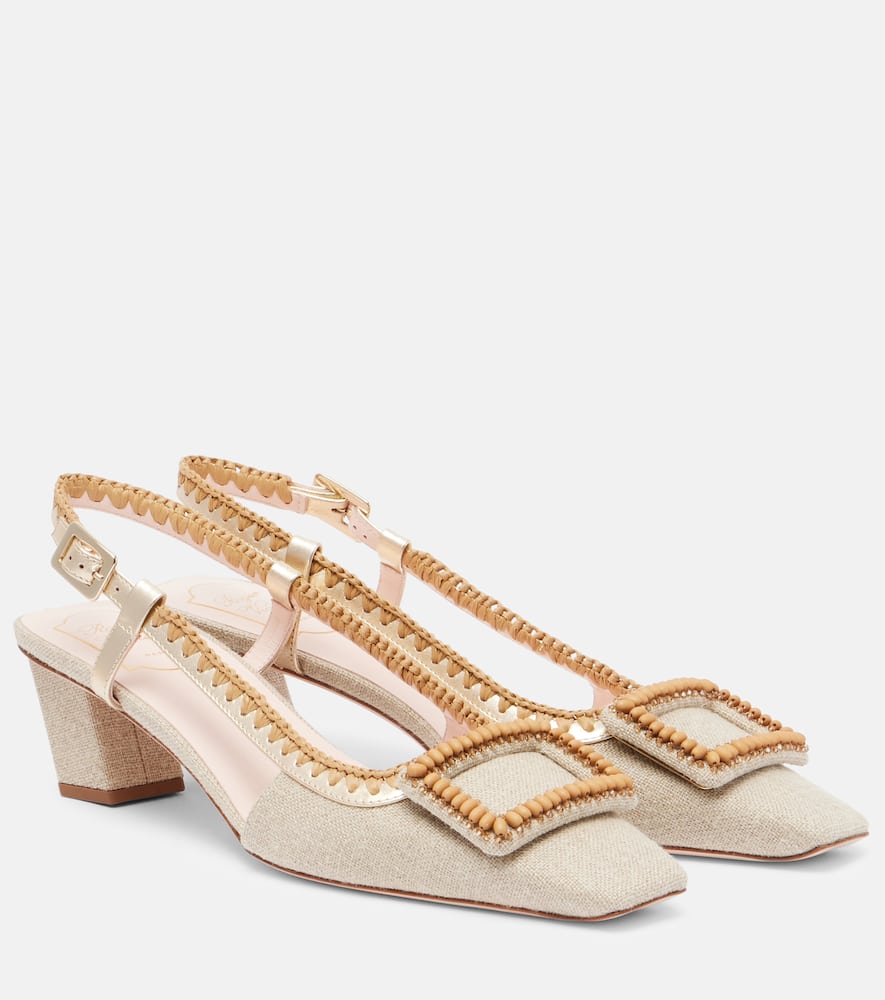 Туфли-лодочки Belle Vivier с декором Roger Vivier, C803(Corda)+G005(Oro Chi)