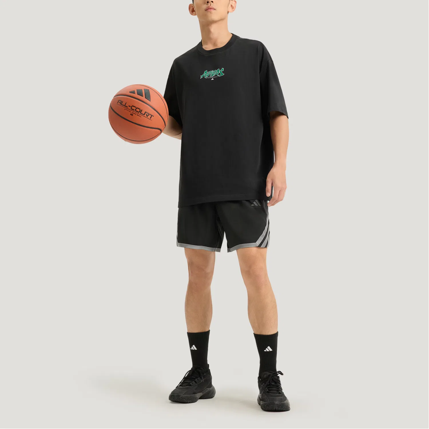 Брюки баскетбольные Quick Dry мужские Adidas, Black — фото 4