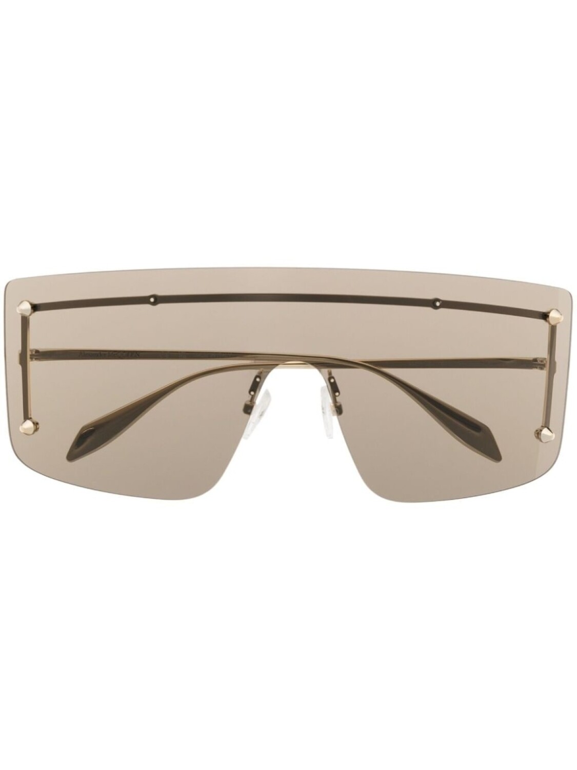 

Alexander McQueen Eyewear солнцезащитные очки-маска, золотой
