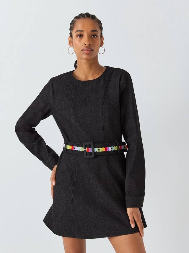 

Мини-платье с вышитым поясом Olivia Rubin, цвет Black Wash