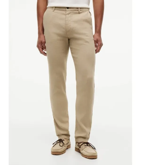 Льняные брюки-чиносы DENTON slim fit Tommy Hilfiger, бежевый