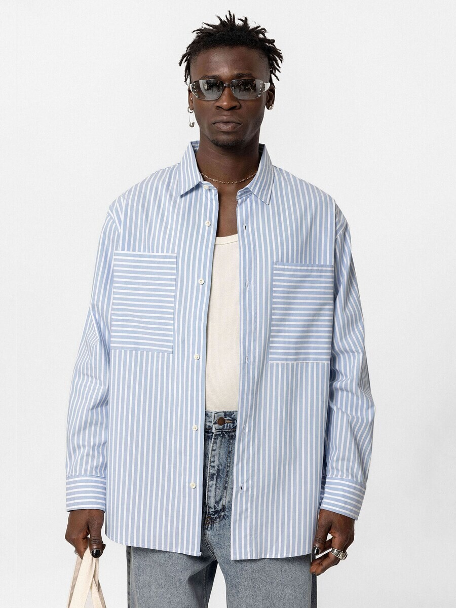 

Повседневная рубашка VAMOS CLO Comfort fit Button Up Shirt Everett, синий
