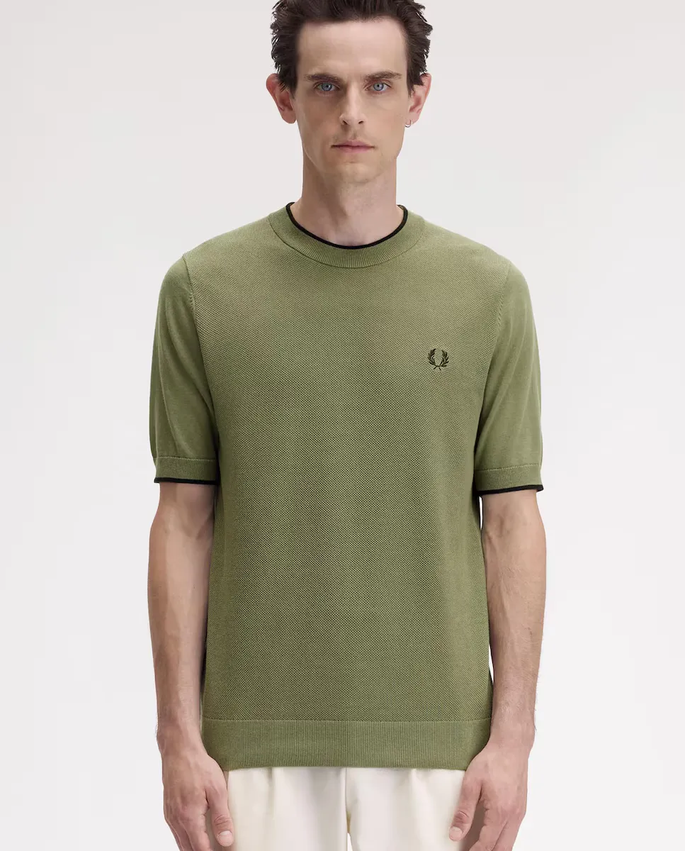 

Мужская футболка с коротким рукавом и круглым вырезом Fred Perry, цвет Kaki