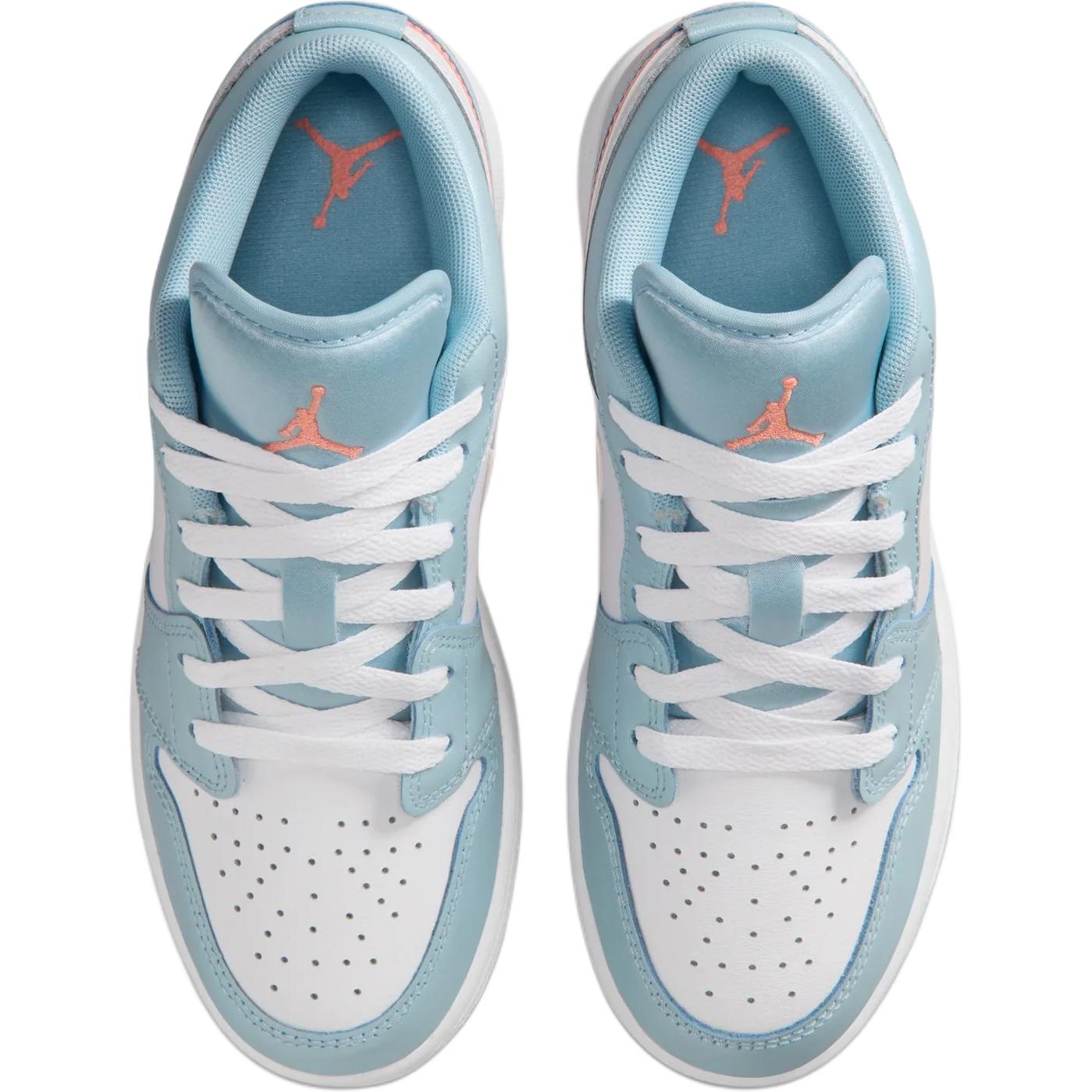 Jordan Mid top детские скейтерские кроссовки Blue White для подростков — фото 4