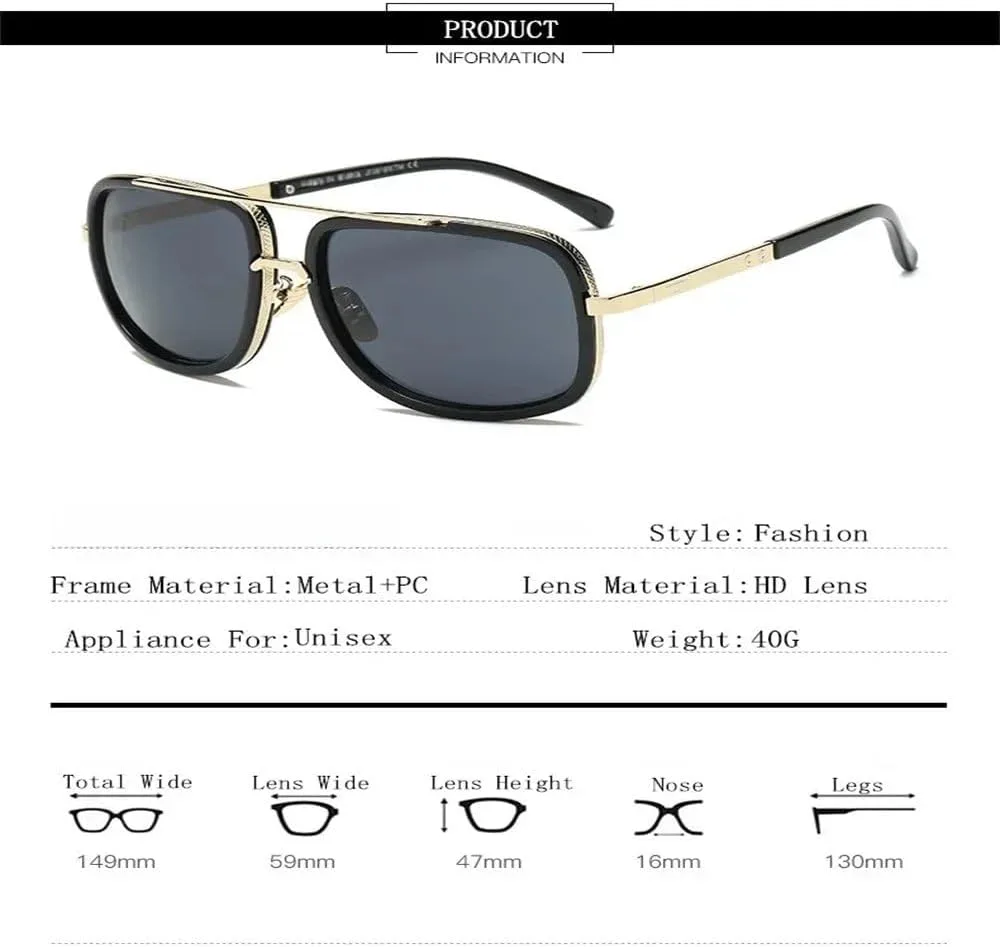 

Мужские солнцезащитные очки для вождения, модные солнцезащитные очки для женщин, зеркальные, в стиле ретро, ​​винтажные, с защитой от УФ-излучения UV400 KTUCN, Silver