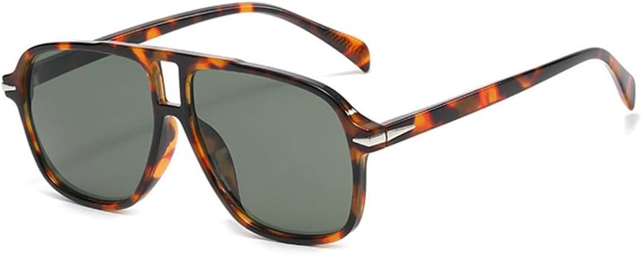 

Солнцезащитные очки с двойной перемычкой для женщин, прозрачные линзы с градиентом Ocean, защита от УФ-излучения UV400 для мужчин, с заклепками, для занятий спортом на открытом воздухе, бега и езды generic, Leopard Dark Green