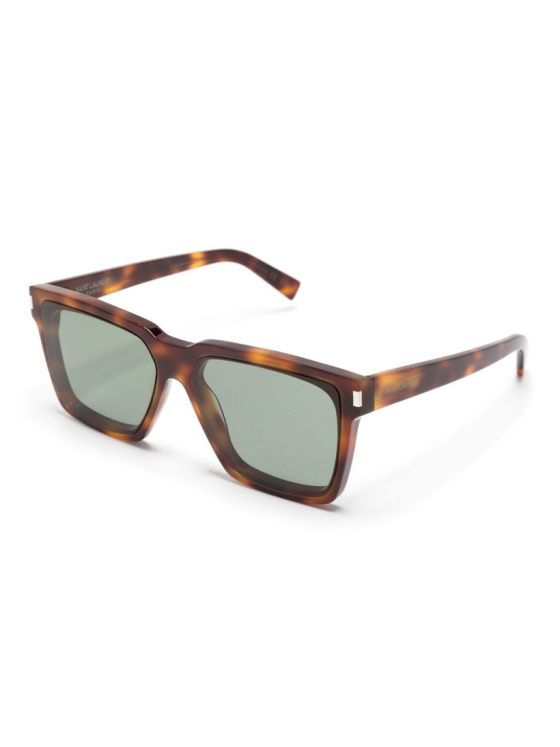 Солнцезащитные очки Wellington в оправе черепаховой расцветки Saint Laurent Eyewear, коричневый — фото 2
