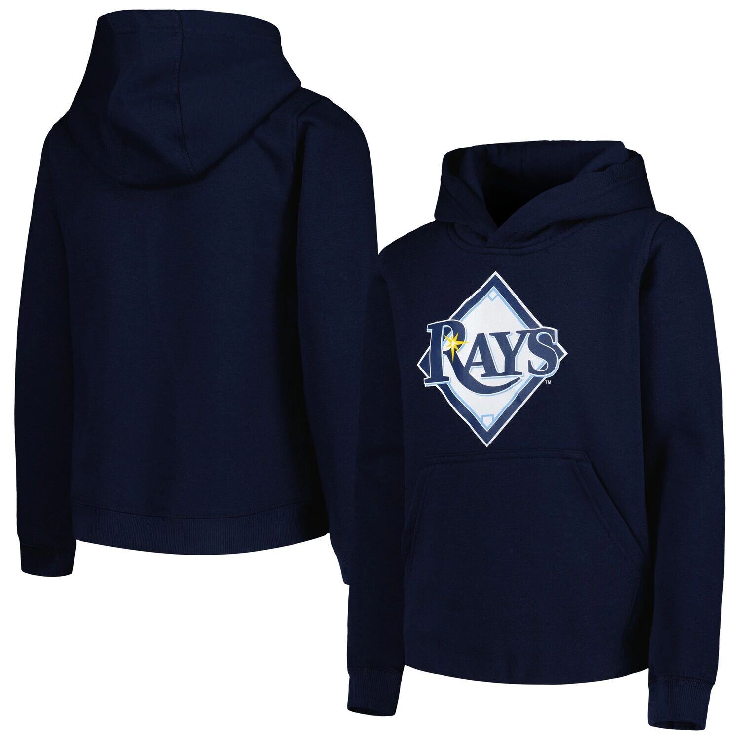 Пуловер с капюшоном и логотипом Youth Navy Tampa Bay Rays Team Outerstuff