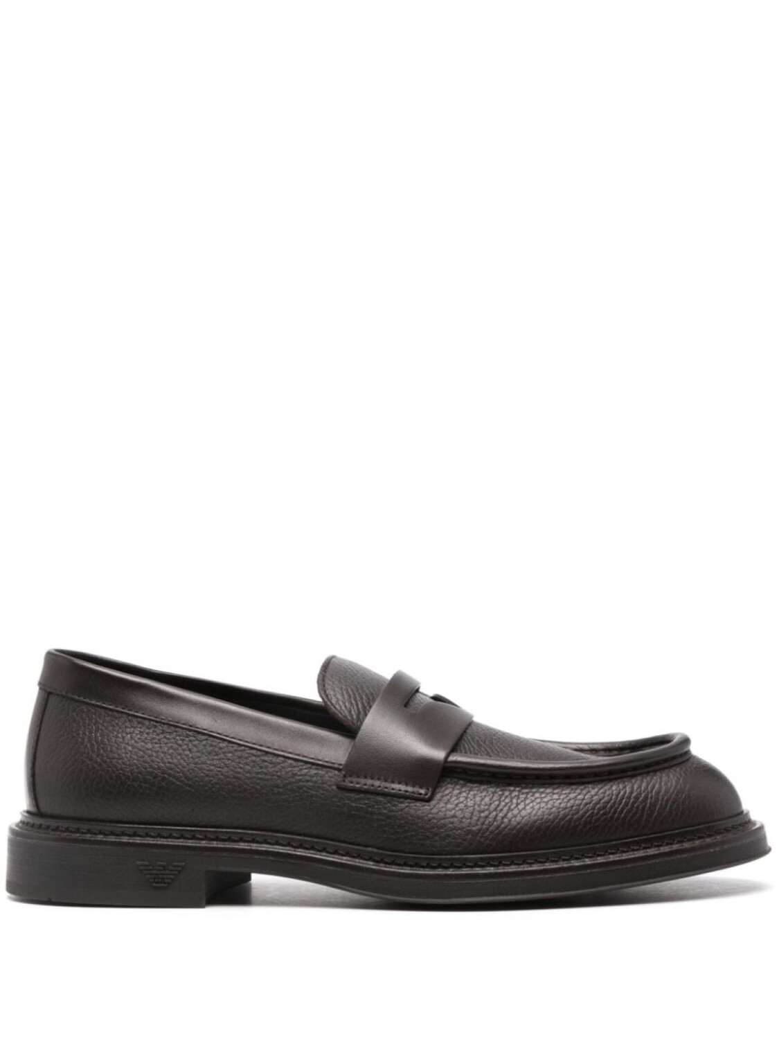

Emporio Armani кожаные мокасины, коричневый