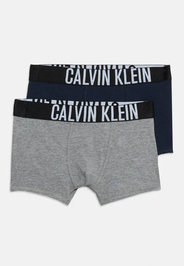Трусы Calvin Klein Underwear Trunk 2 pacl briefs, серый меланж/тёмный сапфир