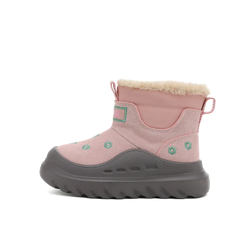 Термоустойчивые противоскользящие сноуботы мид-топ для детей Jeep, Cherry Blossom Pink/Moonlight Green[Fleece-Lined]