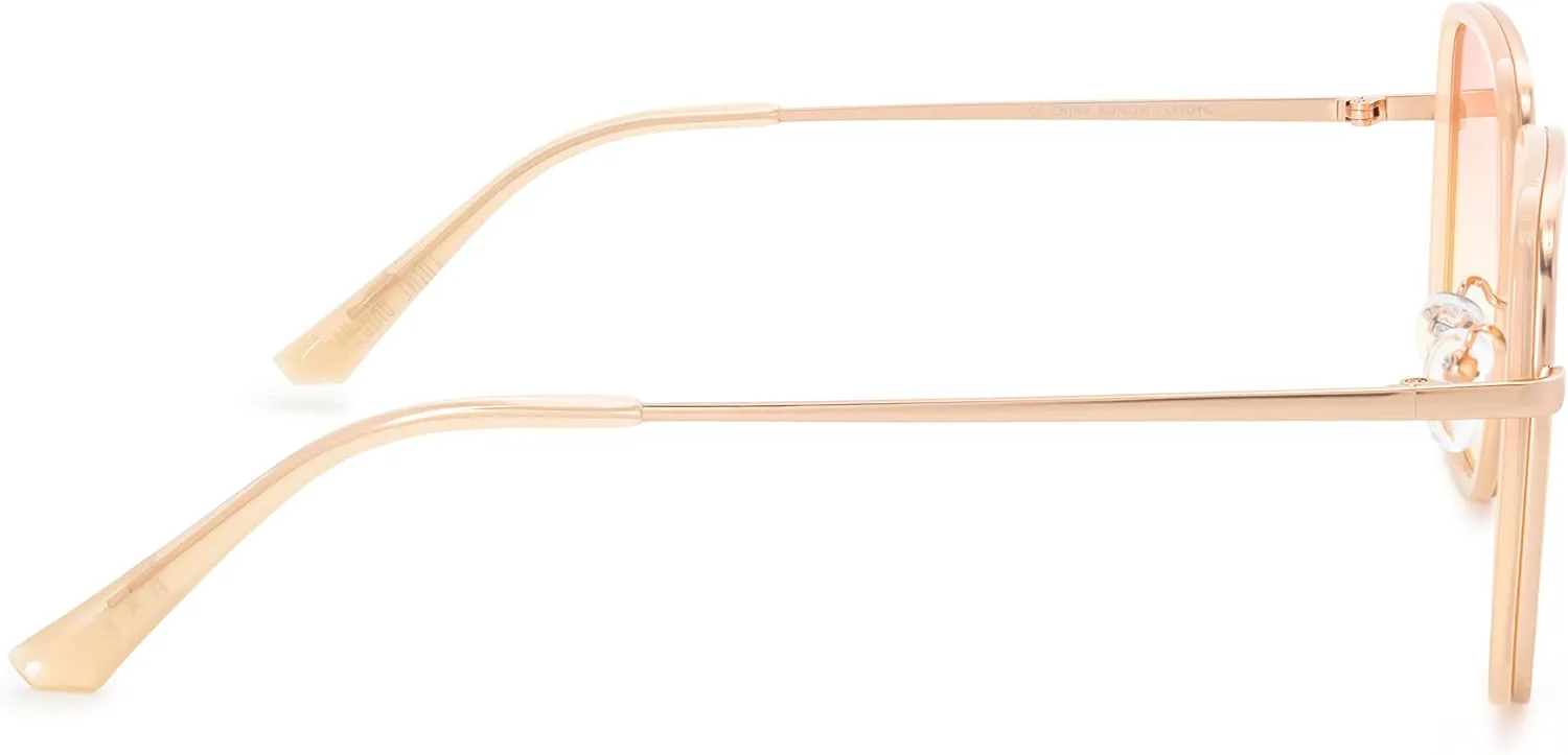 

Солнцезащитные очки Rae Dunn - NINA Premium с дизайном SHINE BRIGHT. Фирменный дизайн, Matte Rose Gold / Milky Caramel Frame W/ Peach Yellow Gradient Lens