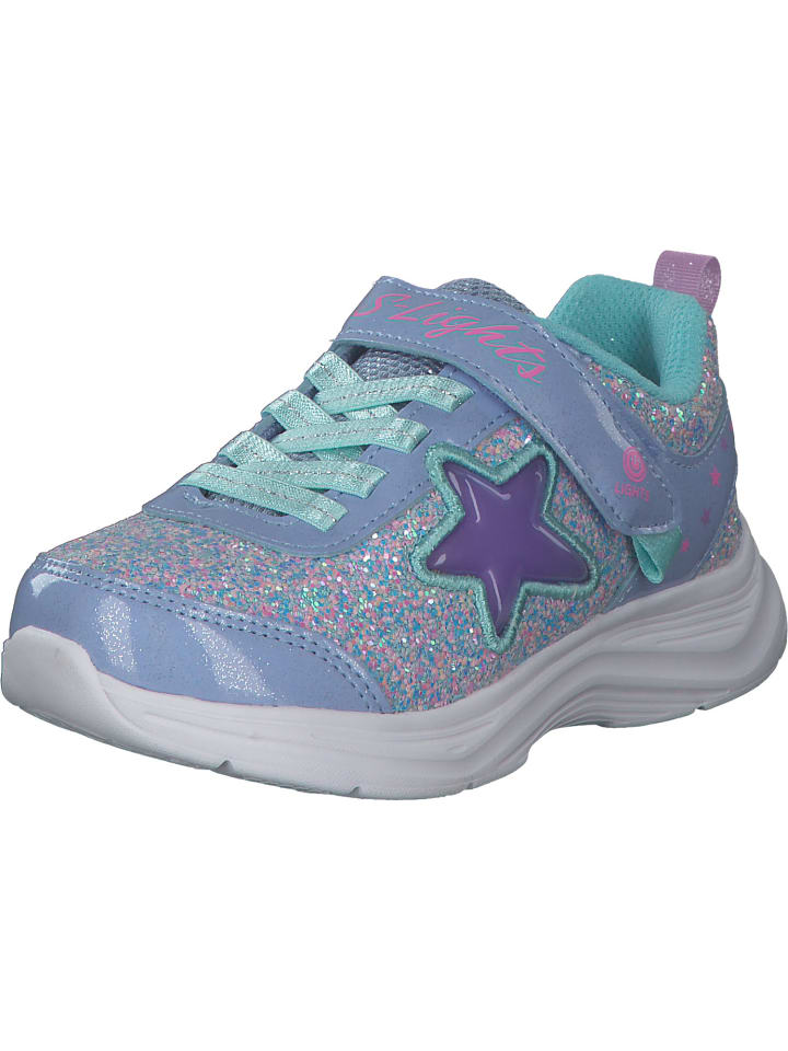 

Кроссовки на шнуровке Skechers, цвет lavender/aqua
