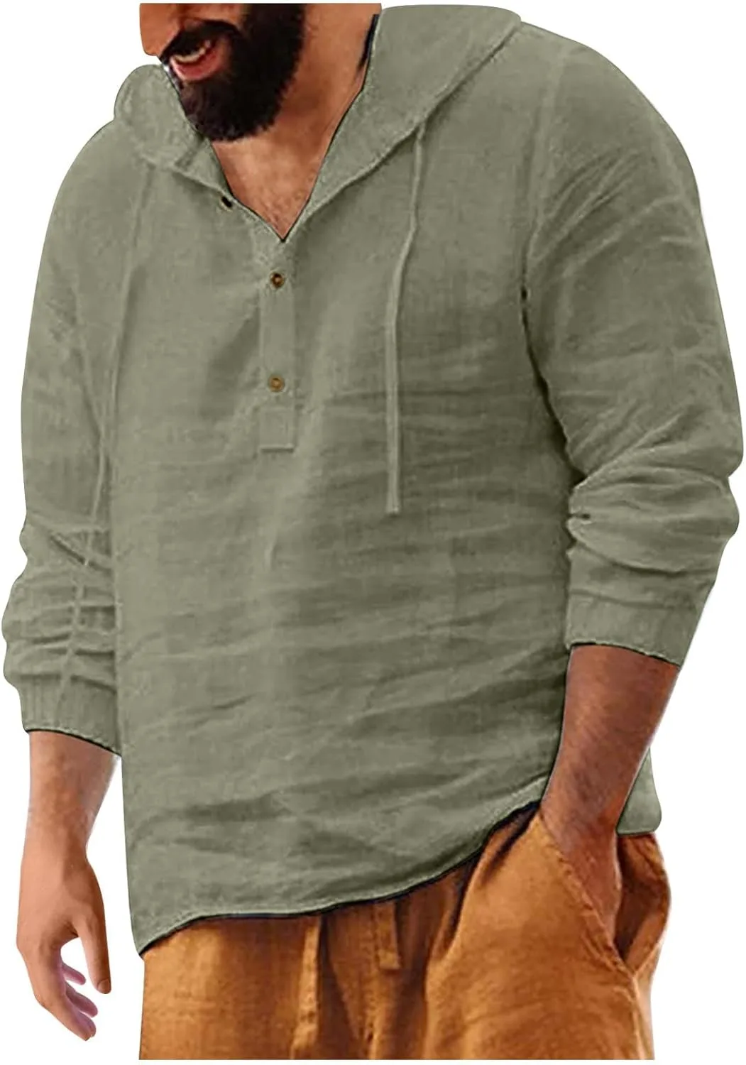 

Хлопковый худи для мужчин V-образный вырез