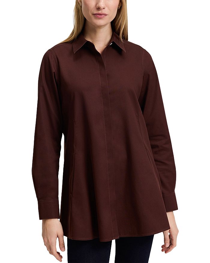 

Туника Cici из хлопка, не требующая глажки Foxcroft, коричневый