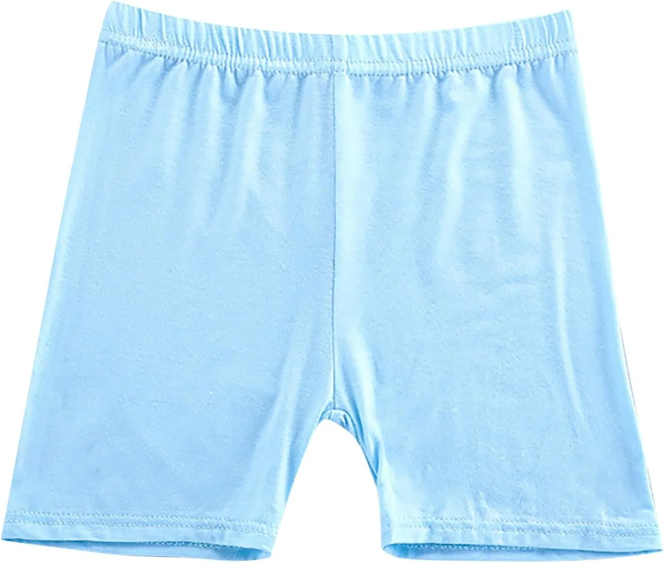 Шорты велосипедки детские хлопковые с высокой талией, Light Blue