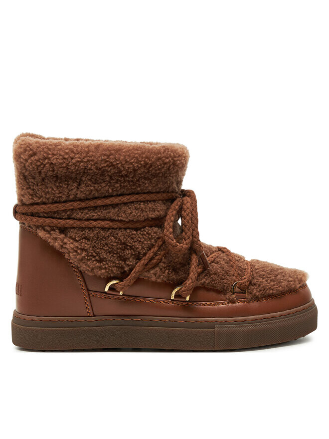 Зимние ботинки женские Inuikii Botas de nieve с мехом, коричневый