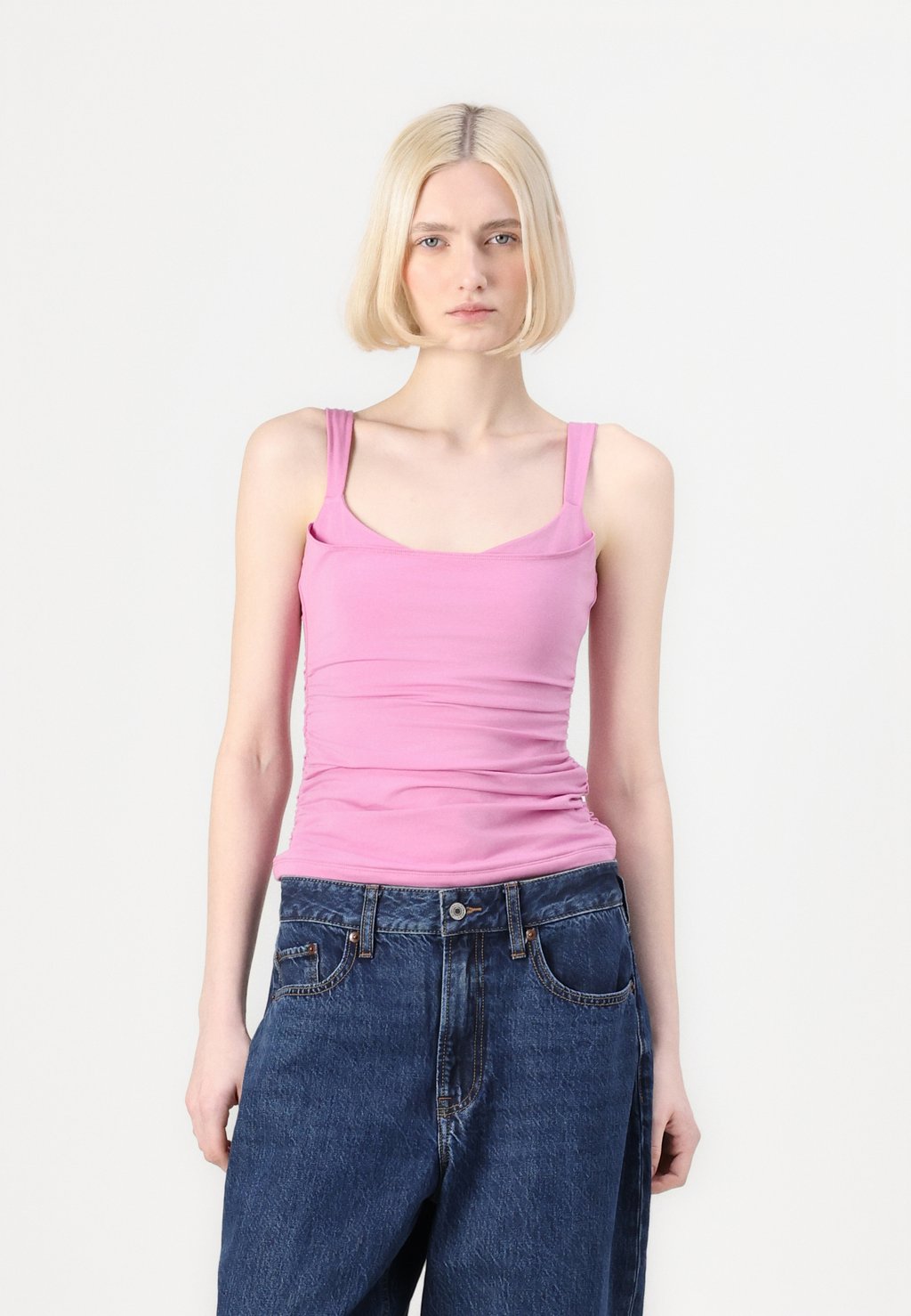 

Топ SWEETHEART CONTRAST Abercrombie & Fitch, розовый