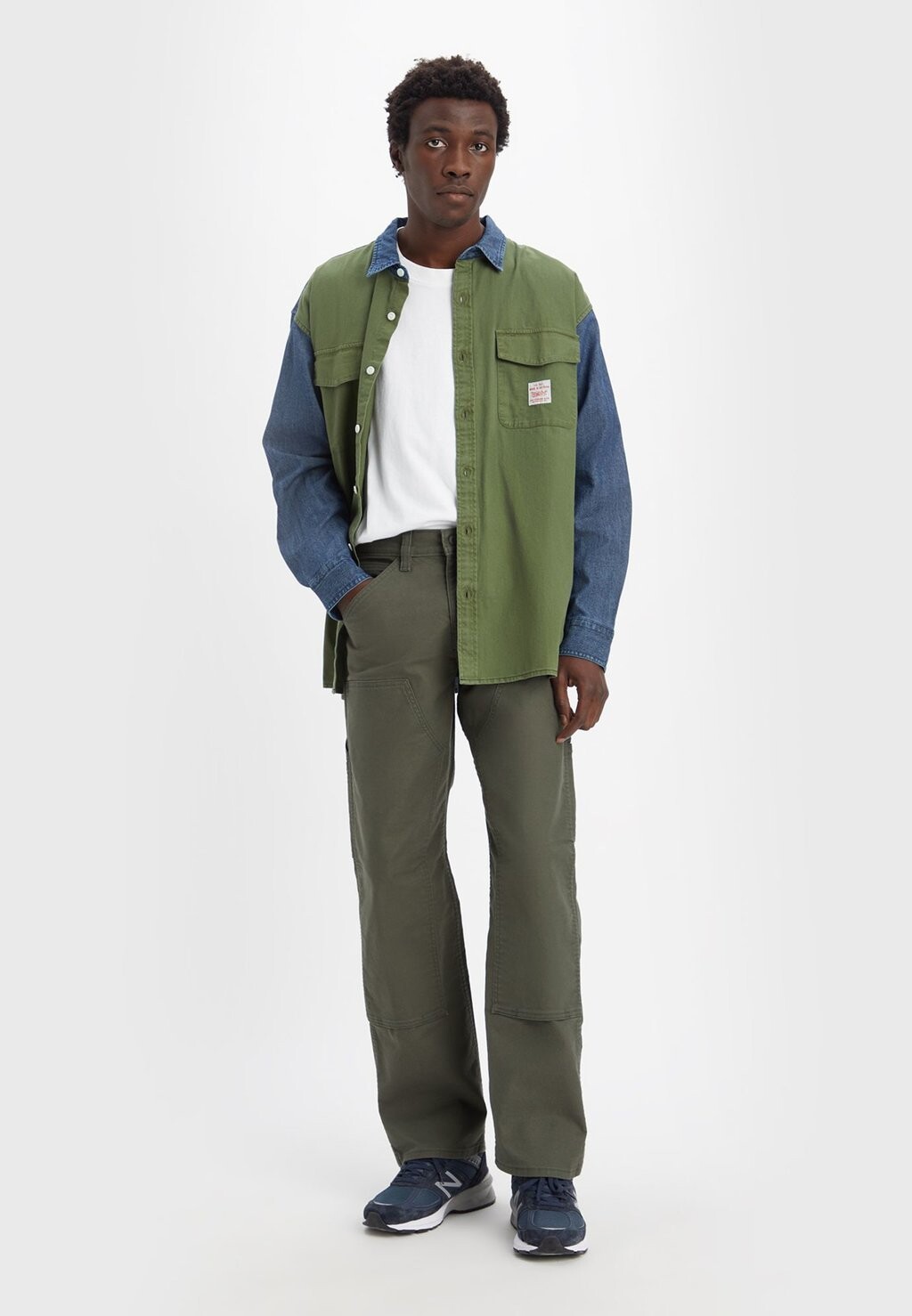 

Джинсы-сигареты Workwear Knee Levi's, цвет gray olive, Серый, Джинсы-сигареты Workwear Knee Levi's, цвет gray olive