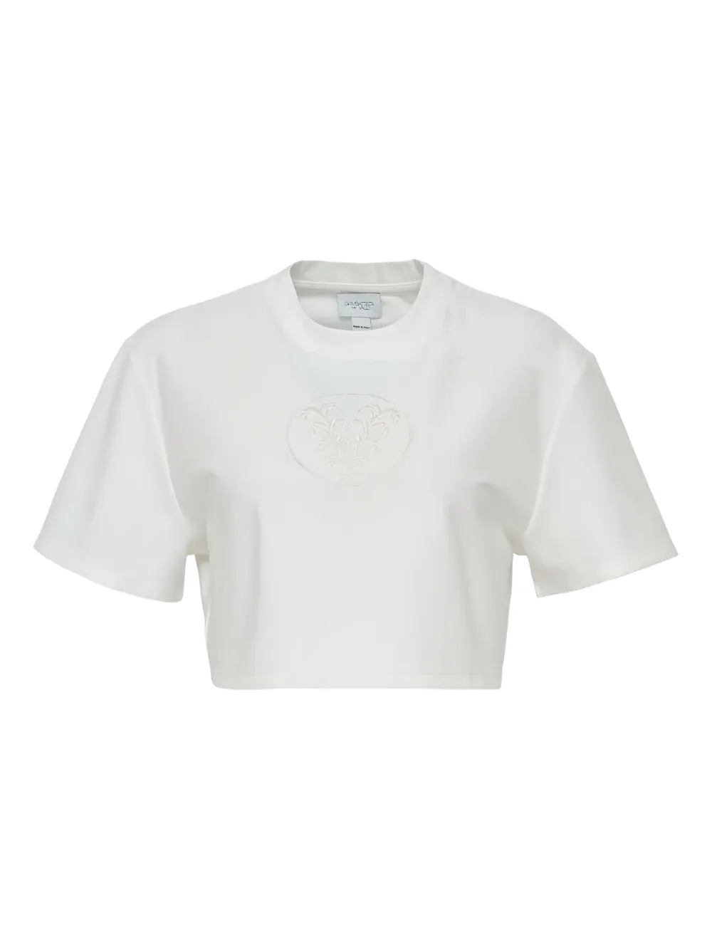 

Укороченная футболка с вышитым логотипом Giambattista Valli, белый