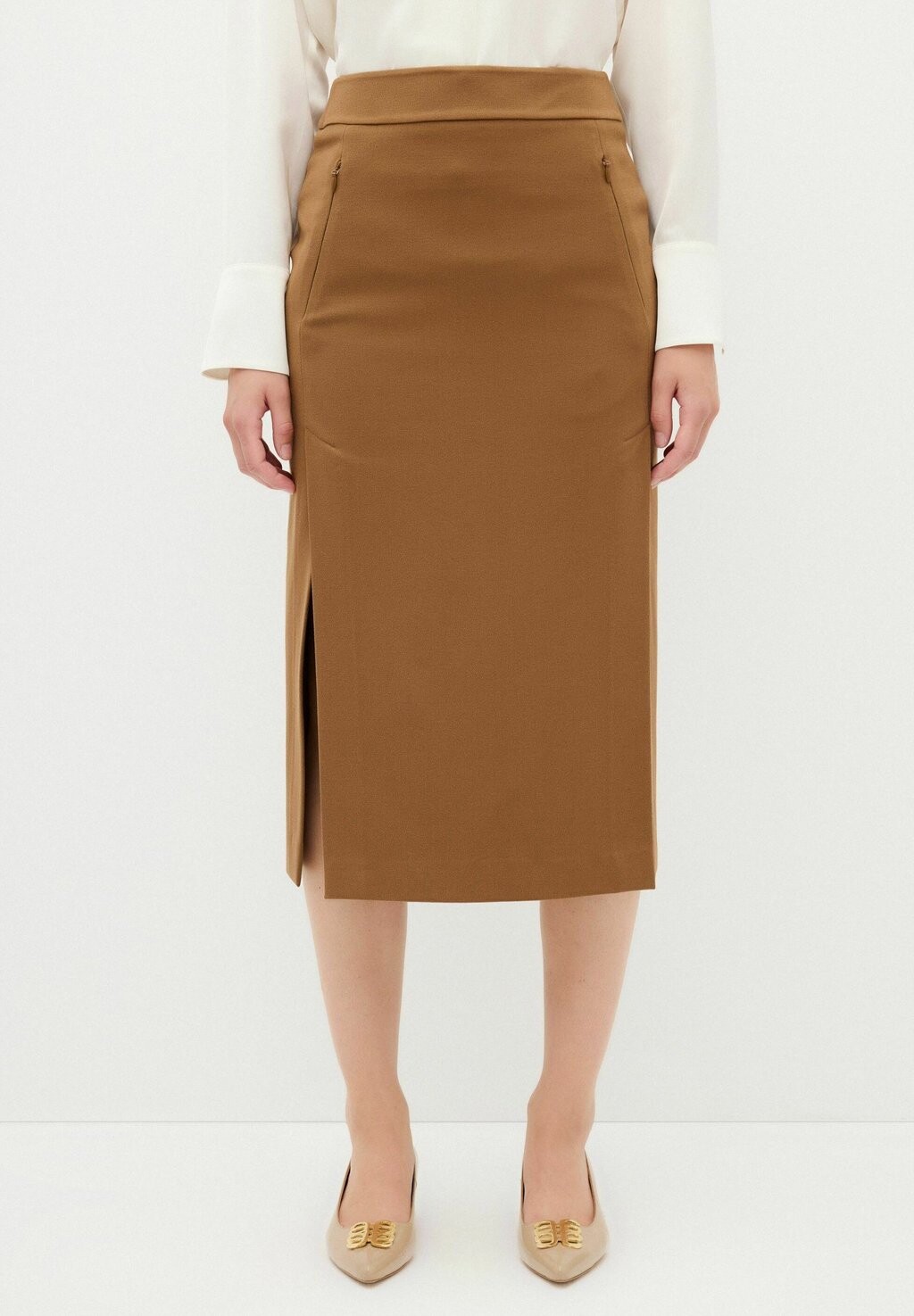 

Юбка-карандаш WITH SIDE SLIT adL, коричневый