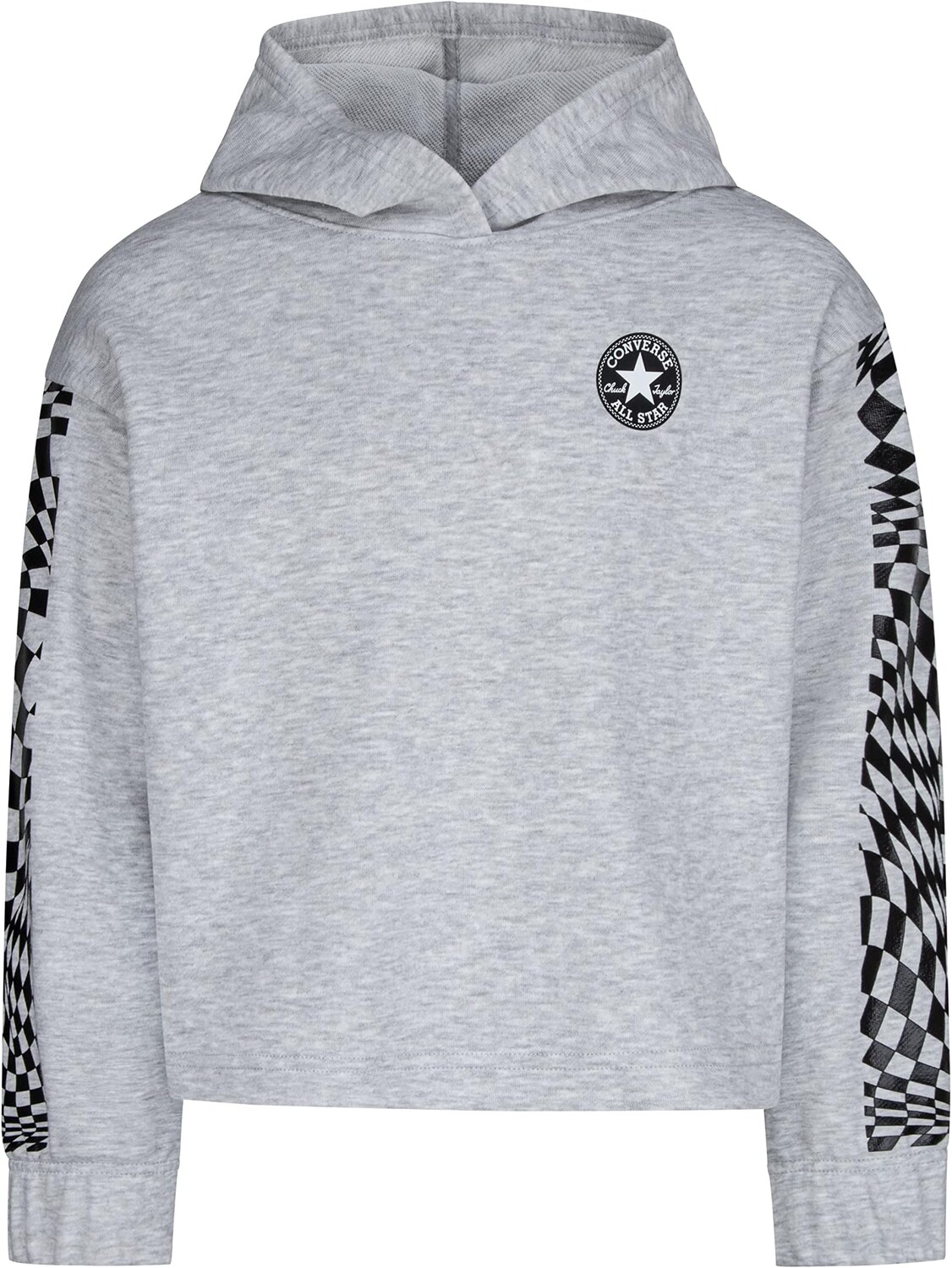 

Худи Converse Warp Check Cropped Hoodie, цвет Lunar Rock Heather