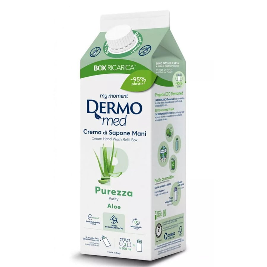 

Dermomed, Сменный блок жидкого мыла, Алоэ, 900 мл