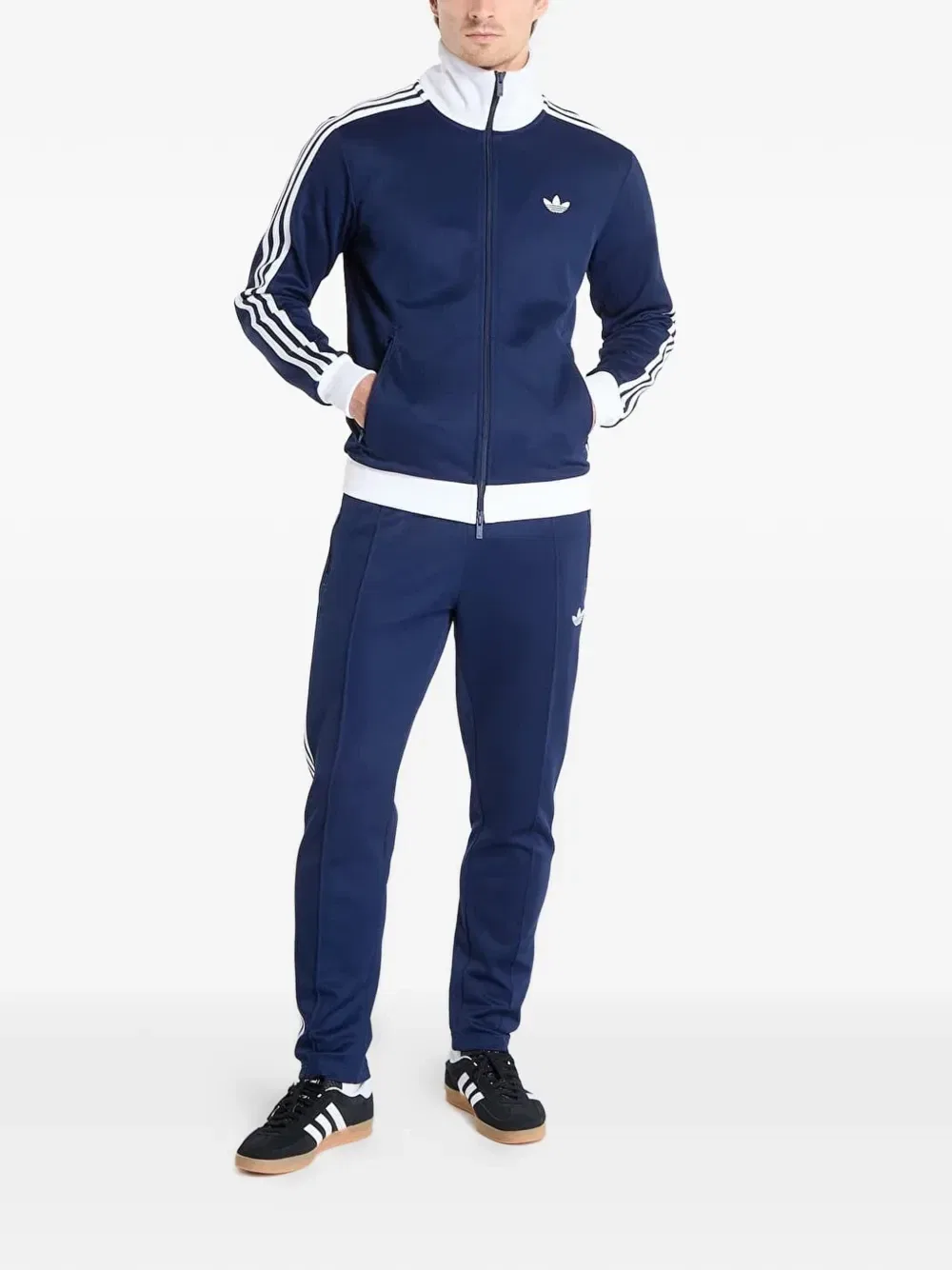 Свитшот на молнии Adidas, синий — фото 2