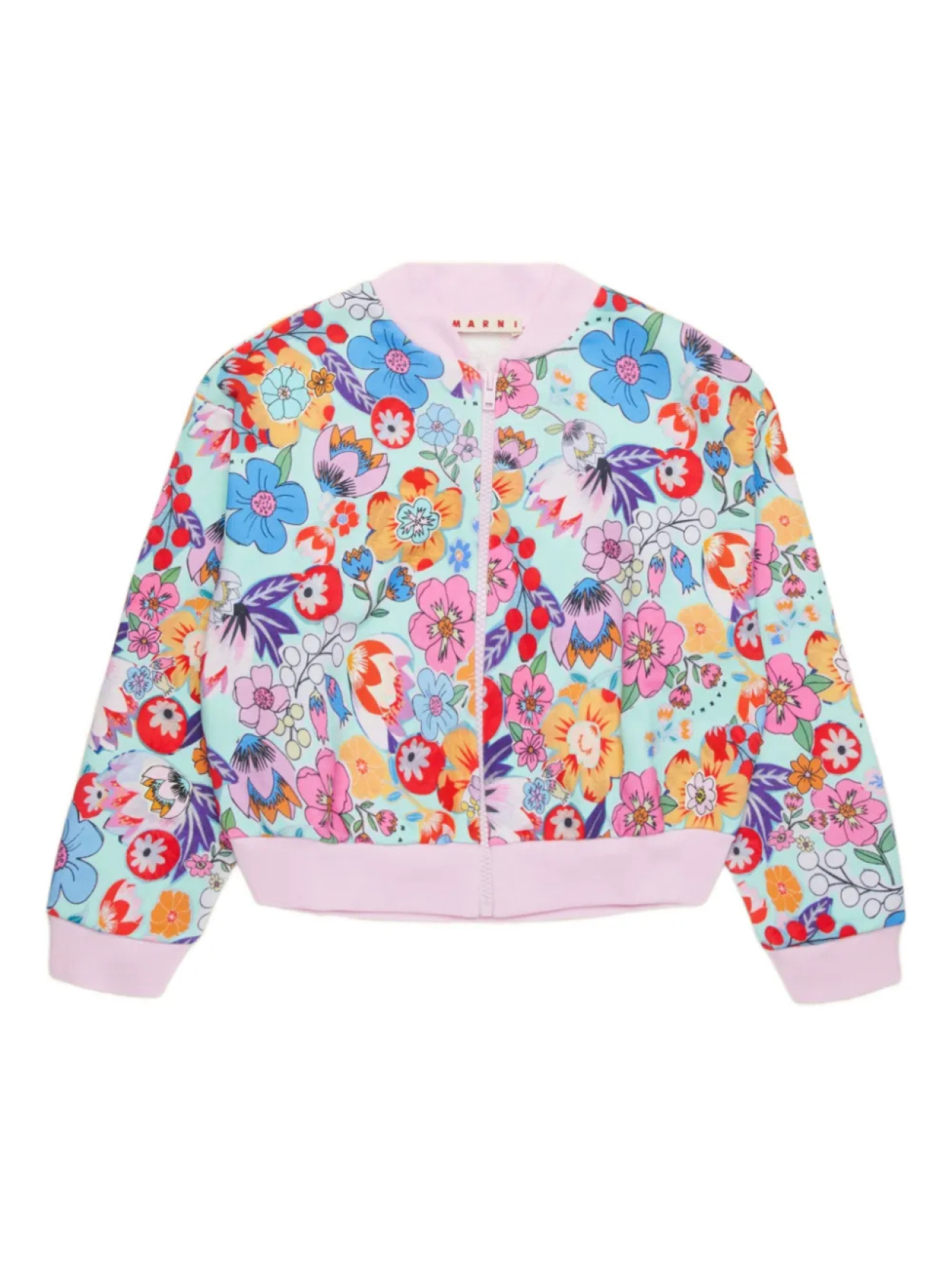 

Праздничная толстовка в стиле бомбер Marni Kids, синий