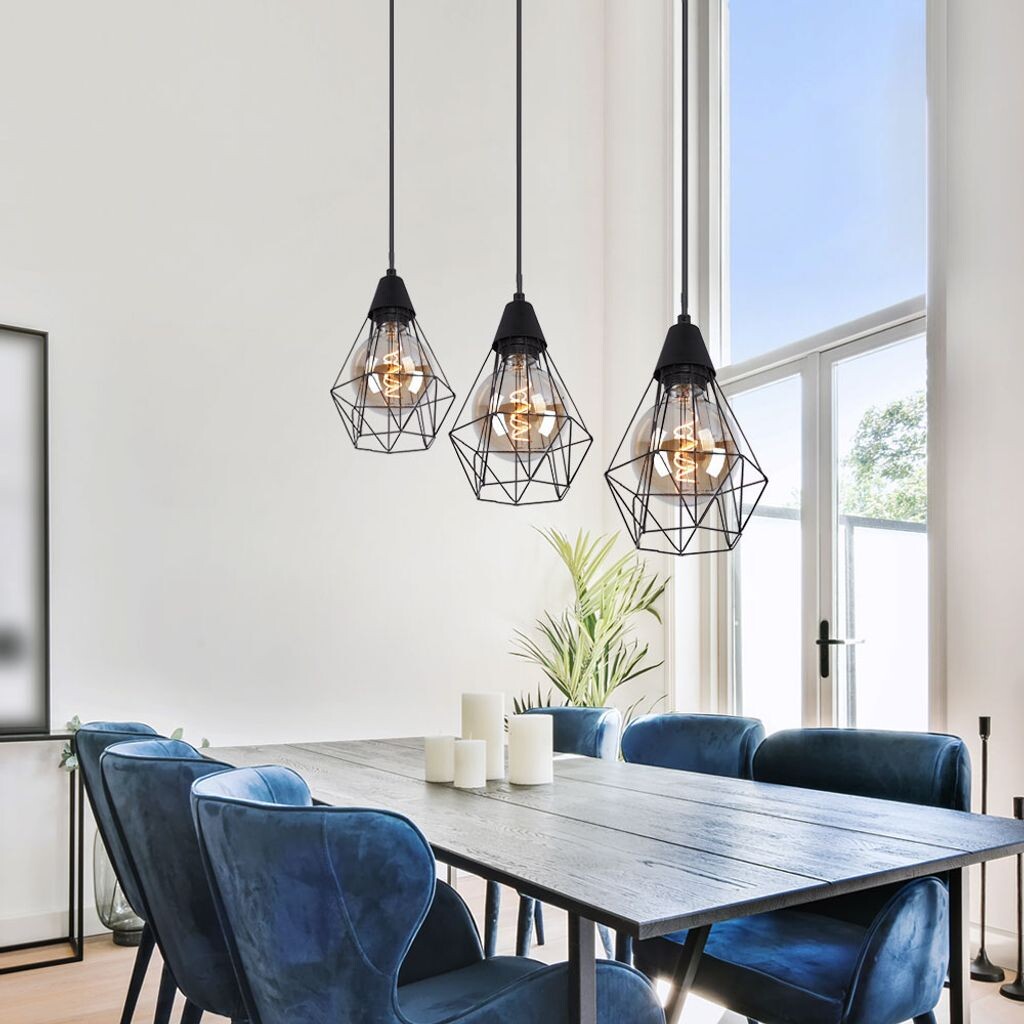 

Подвесной светильник, решетка, черный, L 58 см Globo Lighting