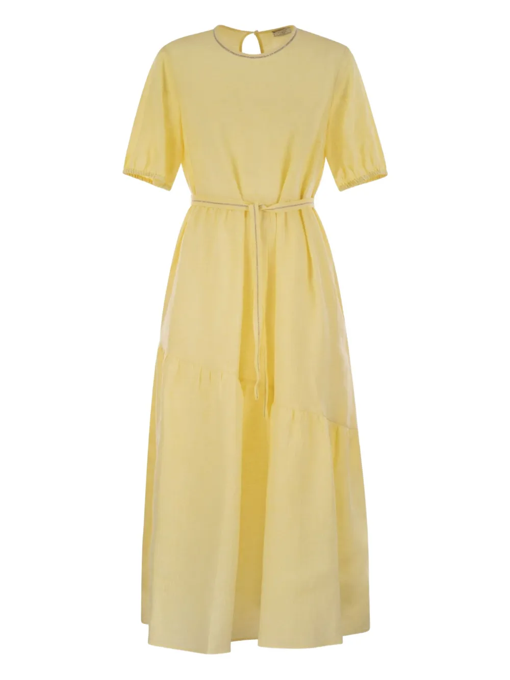 

Платье макси с круглым вырезом Peserico, желтый