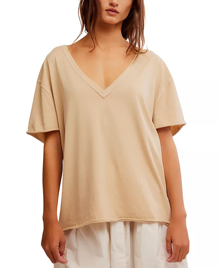 

Женская футболка Nina с V-образным вырезом Free People, белый