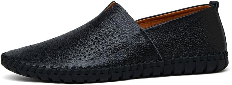 

Мужские дышащие слипоны-лоаферы, повседневная обувь для ходьбы, легкие мокасины для вождения, из натуральной кожи, мягкие и удобные Asifn, черный