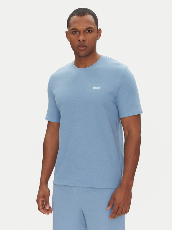 

Пижамная футболка стандартный крой Waffle T-Shirt 50535891 Boss, голубой