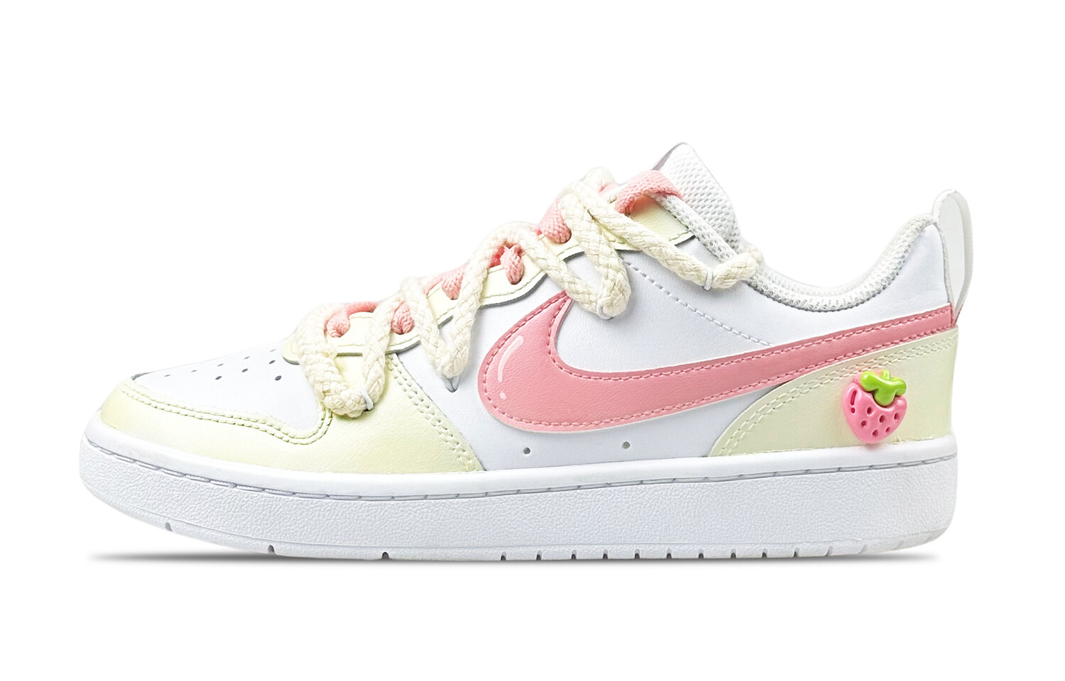 

Кроссовки Nike Court Borough 2 Skateboarding Shoes Women's Low-top Pink, светло-желтый