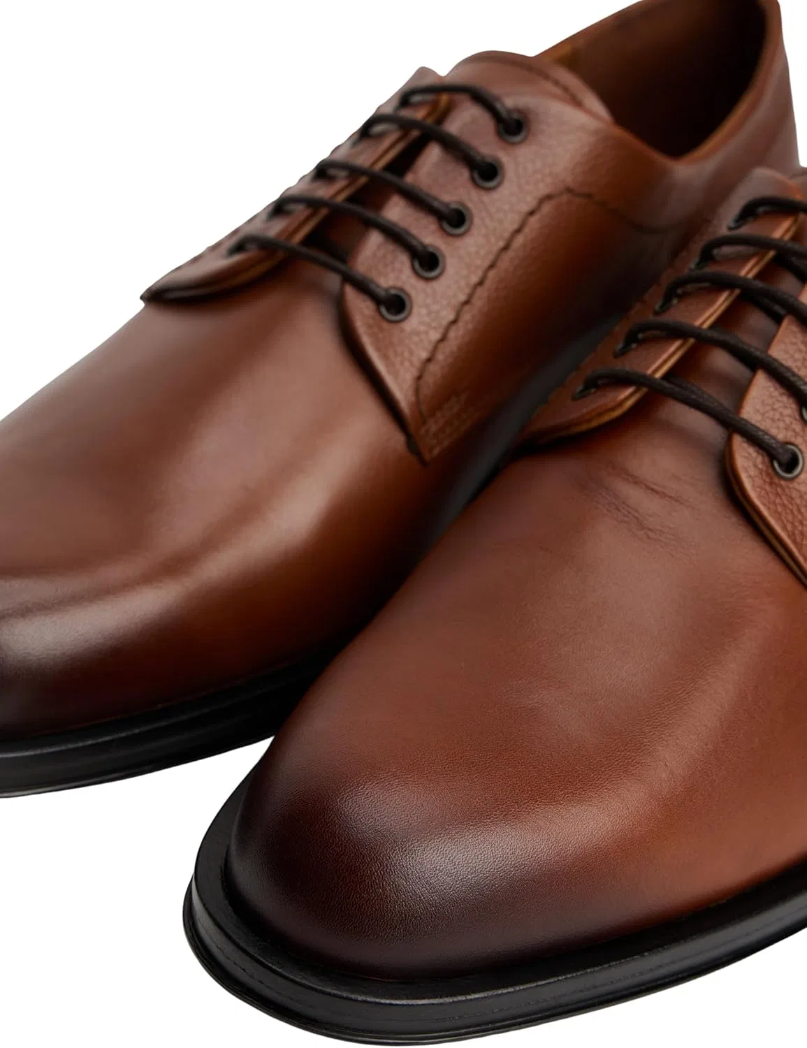 Мужские корпоративные туфли-дерби Tommy Hilfiger Hilfiger LTH Fm0fm05581, Brown Winter Cognac — фото 4