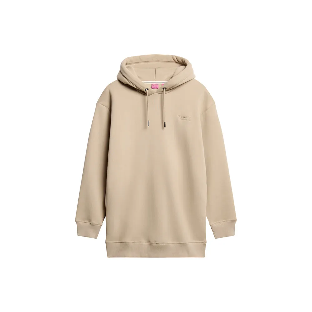 

Платье Superdry Essential long sleeve midi, бежевый