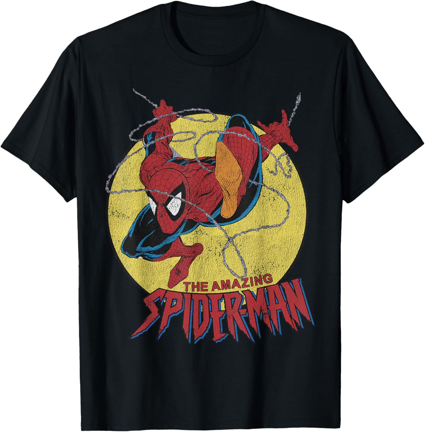 

Футболка Marvel The Amazing Spider-Man с винтажным логотипом Jump, черный