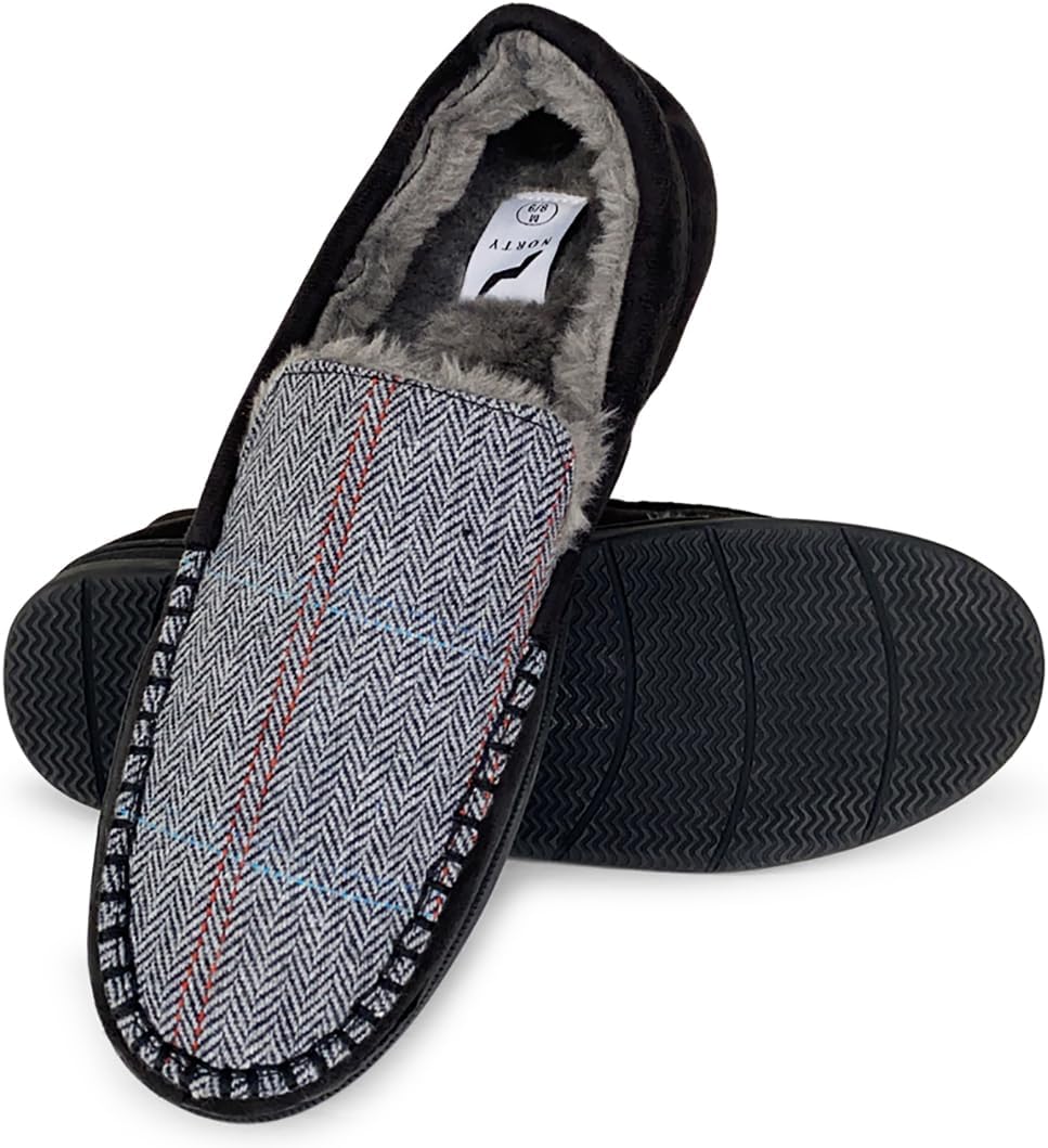 

Мокасины NORTY для мужчин  Микрозамша или твил  Пена с эффектом памяти - Дополнительно тепло, черный