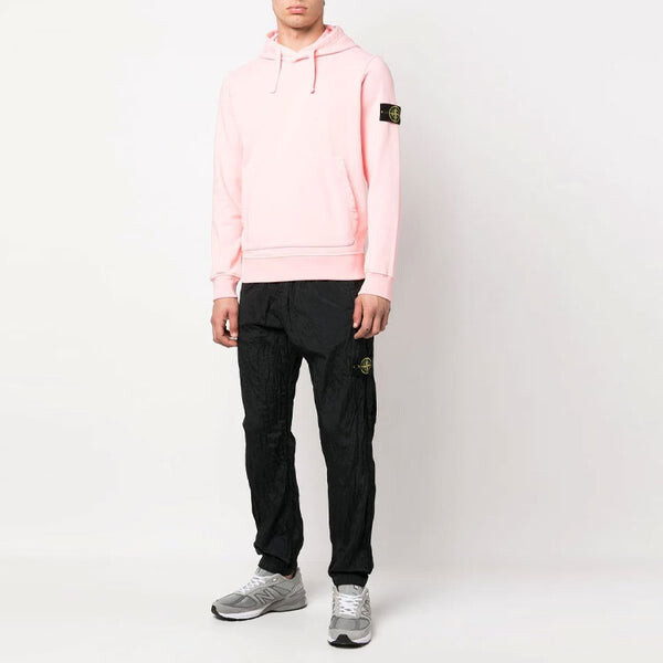 Толстовка garment dyed popover hoodie 'pink' Stone Island, розовый — фото 2