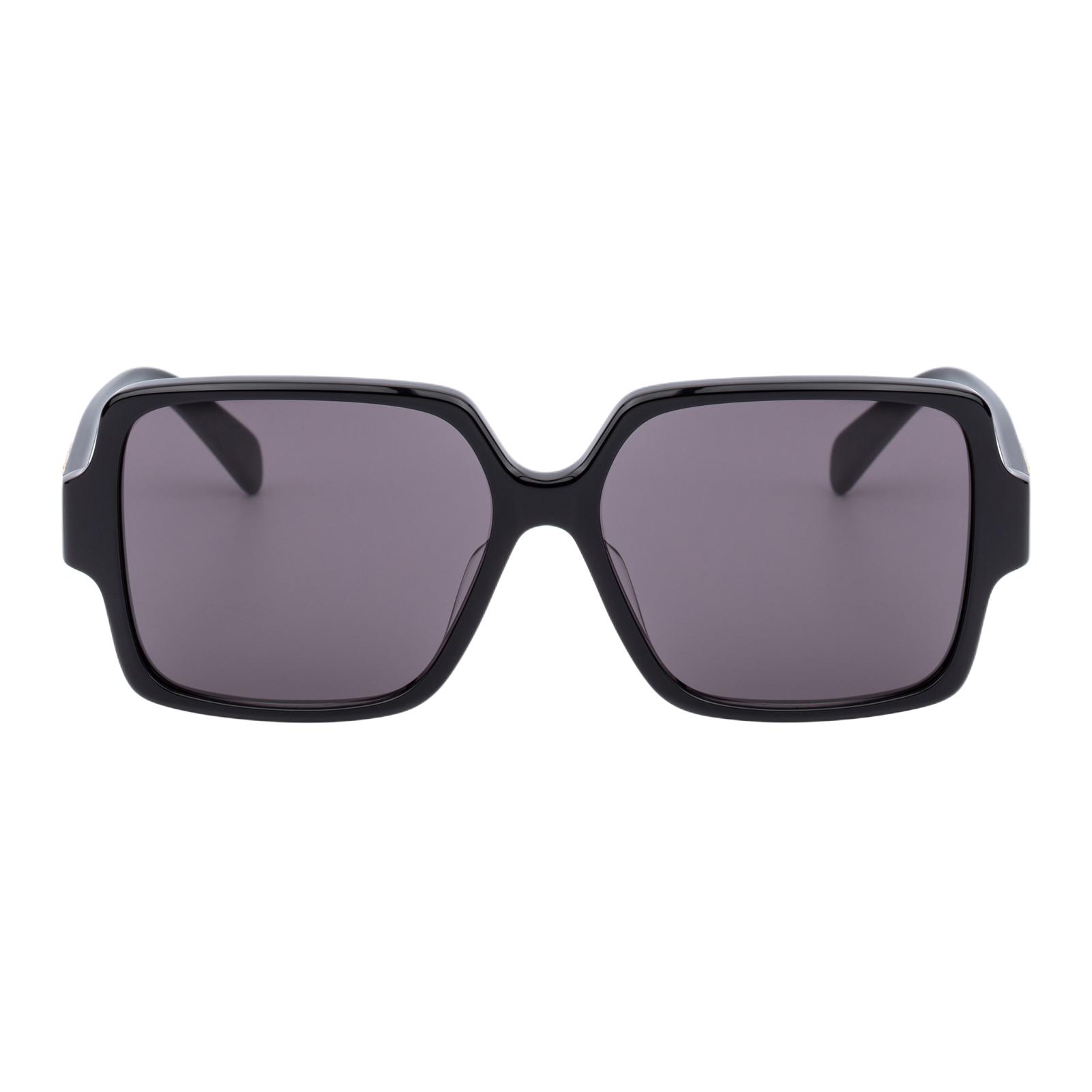 CELINE Неправильной формы солнцезащитные очки унисекс черные, Black — фото 3