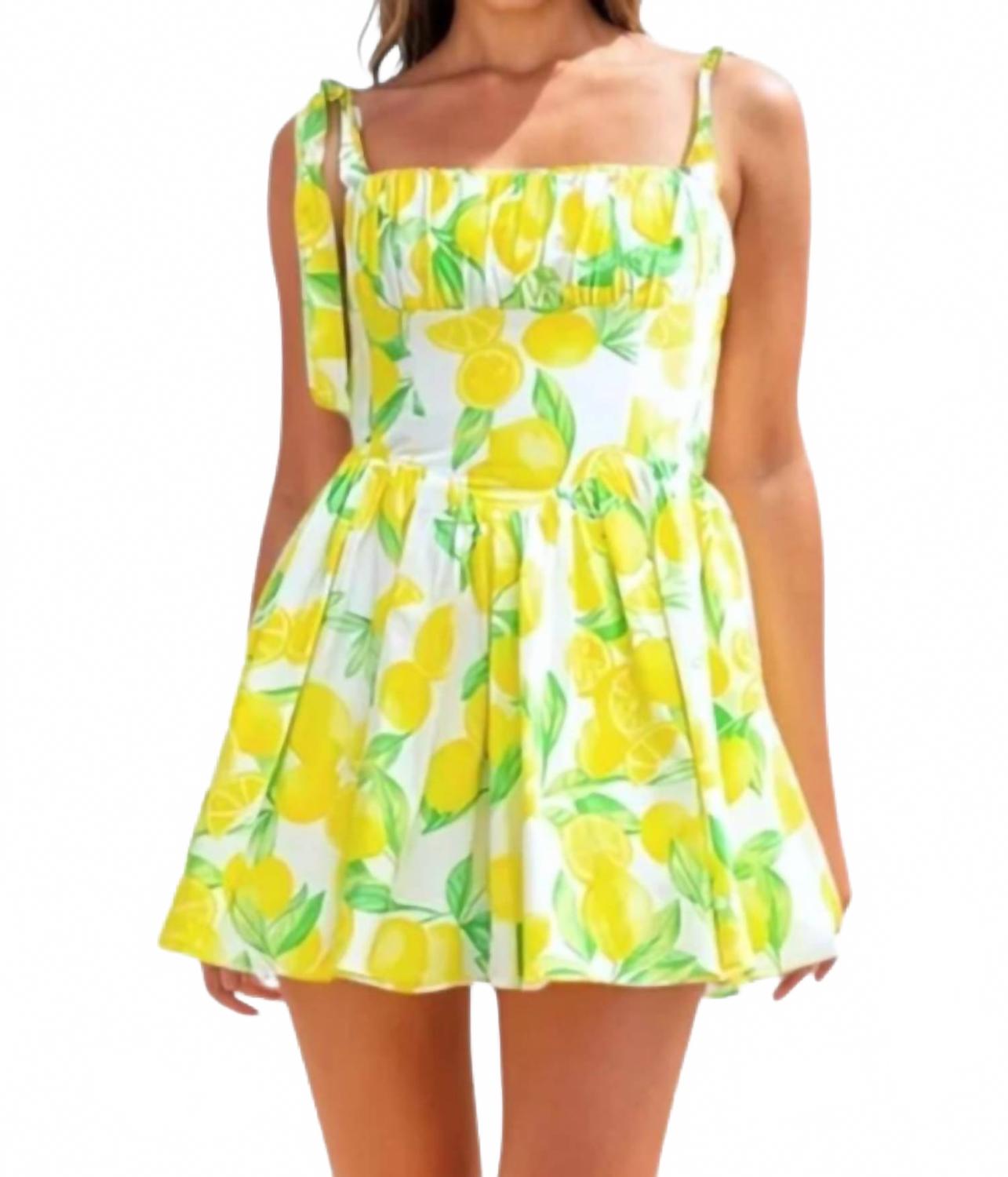 

Белла Корсет Мини Платье в цвете лимон Evenuel